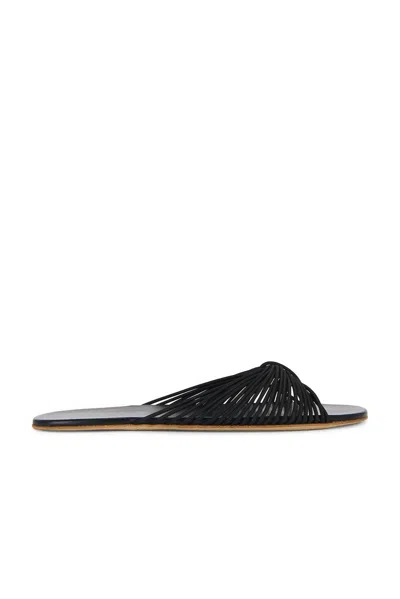 THE ROW WOMEN'S SARA THONG SLIDE IN BLACK