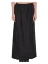 The Row Saul Cotton And Silk Long Skirt In Black