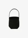 The Row Small Lux Grain Park Leather Tote Bag In Blk Black