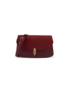 The Row Sofia E/w Crossbody In Lux Grained Calfskin And Nubuck With Silver Hardware In Syram Red