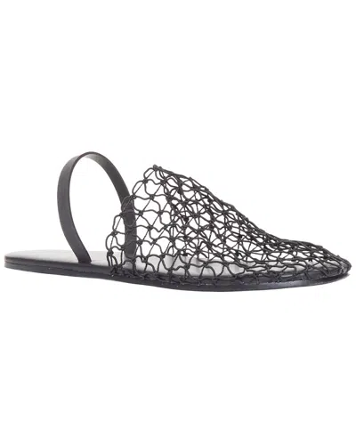 Pre-owned The Row Women's Synthetic Macrame Net Fabric Mesh Slingback Flat (authentic  Pre-loved)