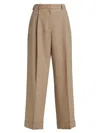 THE ROW WOMEN'S TOR PLEATED WOOL WIDE-LEG PANTS