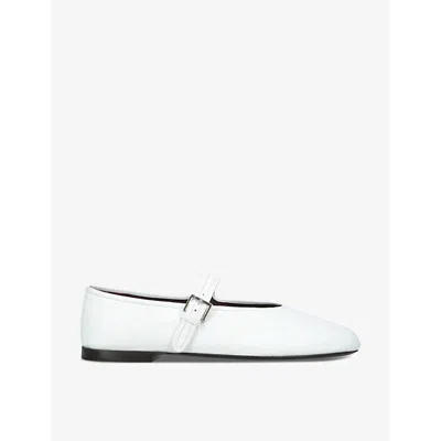 THE ROW WOMENS WHITE BOHEME LEATHER BALLET FLATS EUR 40.5 / 7.5 UK