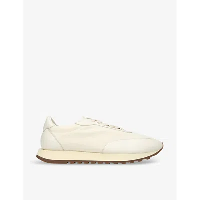 THE ROW WOMENS THE ROW OWEN RUNNER PANELLED LEATHER AND MESH LOW-TOP TRAINERS