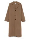 The Row Women's Wool Long Coat In Camel