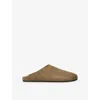 The Row Beige Hudson Suede Slide Loafers In Neutral