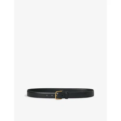 The Row Womens Black Ang Classic Leather Belt