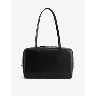 The Row Womens  Astra Leather Bowling Bag In Black Ans