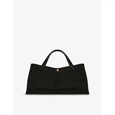 The Row Womens Black Ans Idaho Cotton-twill Tote Bag