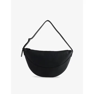 The Row Womens Jouve Leather Cross Body Bag Black Ans