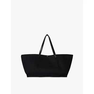 The Row Womens Black Ans Xl Idaho Cotton-twill Tote Bag