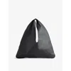 The Row Womens Bindle Small Leather Top Handle Bag Black