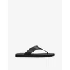 The Row Dune Classic Ginza Leather Flip Flops In Black