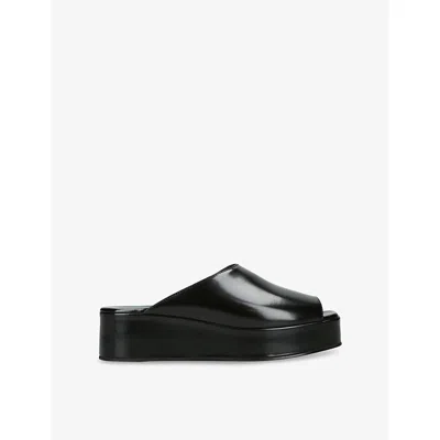 THE ROW WOMENS THE ROW EMI LEATHER FLATFORM SANDALS