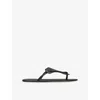 The Row Helena Flip Flop Sandals In Leather In Black