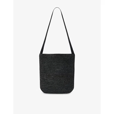 The Row Womens Black Lori Raffia Shoulder Bag