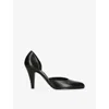 The Row Black Leather Ornella Pumps In Black