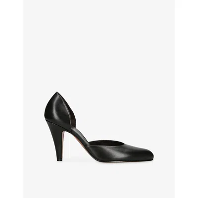 THE ROW WOMENS ORNELLA D'ORSAY HIGH-HEEL LEATHER PUMPS BLACK EUR 39 / 6 UK