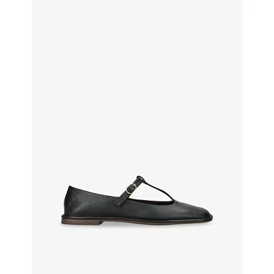 THE ROW WOMENS THE ROW SQUARE T-BAR LEATHER PUMPS