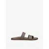 The Row Hugh Nappa Leather Sandals In Brown/oth