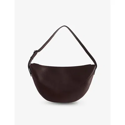 The Row Womens Chestnut Ans Jouve Leather Shoulder Bag In Brown