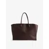 The Row Womens Marlo Leather Tote Bag Chestnut Ans In Brown