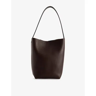 THE ROW WOMENS CHESTNUT N/S PARK MEDIUM LEATHER TOTE BAG