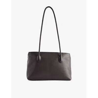 The Row Womens Terrasse Leather Top-handle Bag Dark Brown Ans