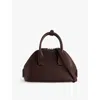 The Row Womens Dark Brown Pld Devon Mini Leather Bag In Dark Brown Pld
