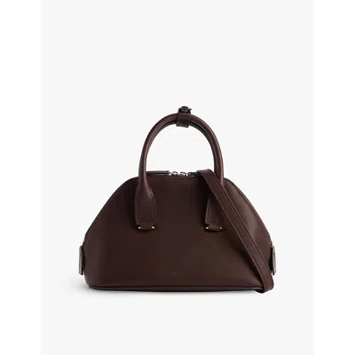 The Row Womens Dark Brown Pld Devon Mini Leather Bag