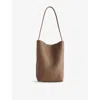 The Row Womens N/s Park Medium Leather Tote Bag Dark Olive