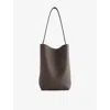 The Row Womens N/s Park Medium Leather Tote Bag Deep Brown In Brown