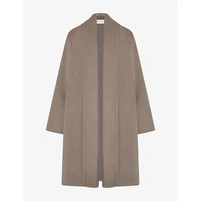 The Row Womens Divina Shawl-collar Cashmere Coat Dune In Neutral