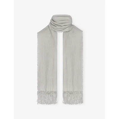 The Row Womens Grey Kastel Linen Scarf In Gray