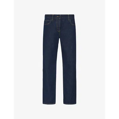The Row Womens Indigo Riaco Slim-leg Denim Jeans In Blue