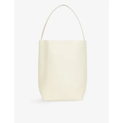 The Row Park Large Leather Shoulder Bag In Ivory