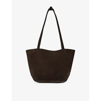 The Row Womens Mocha Ans Park Edge Medium Suede Tote Bag In Brown