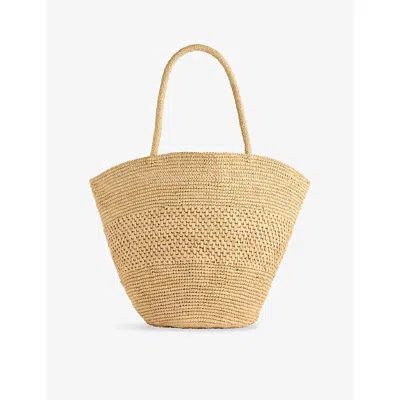 The Row Womens Emilie Raffia Tote Bag Natural Ans