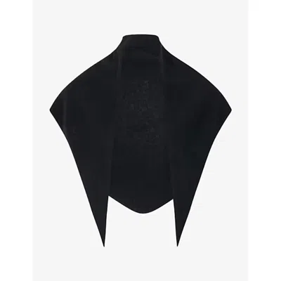 The Row Womens Neomine Cashmere Scarf Black