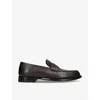 The Row Novus Leather Slip-on Loafers In Dark Brown
