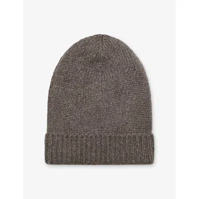 The Row Womens Pavir Cashmere Beanie Hat Taupe Grey Xs