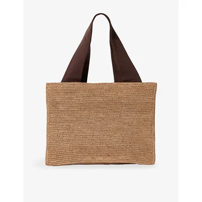 The Row Womens The Loretta Raffia Tote Bag In Brown