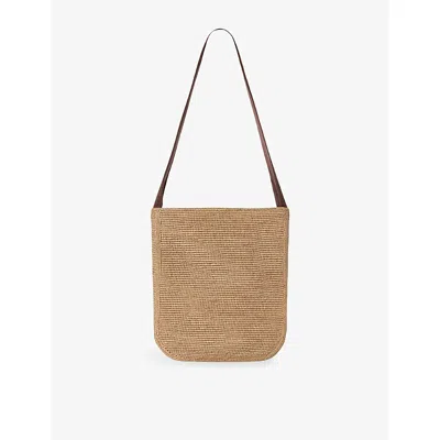 The Row Womens The Lori Raffia Shoulder Bag In Brown