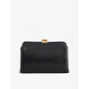 The Row Amazon Shiny Kid Leather Clutch In Black Shg