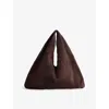 The Row Womens Bindle Small Suede Top Handle Bag Brown Melange