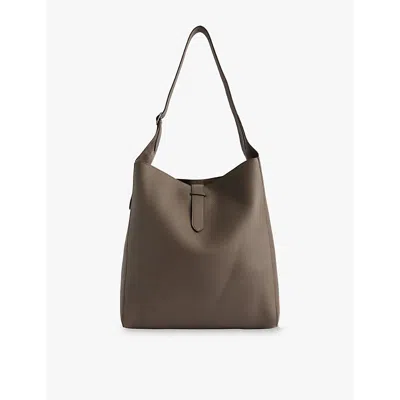 The Row Womens Elephant Pld Blake Hobo Leather Shoulder Bag In Elephant Pld