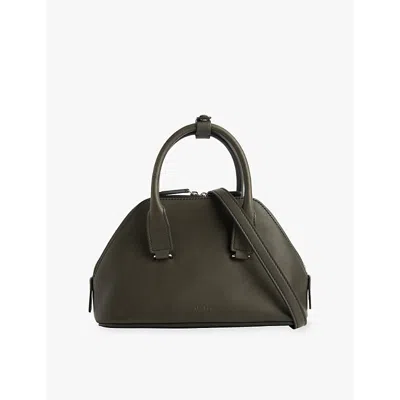 The Row Womens Koala Grey Pld Devon Mini Leather Bag In Black