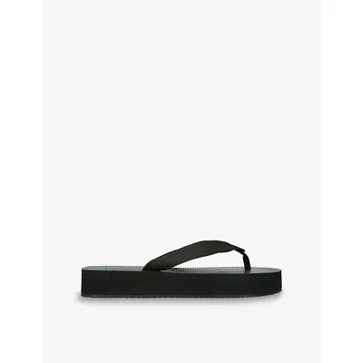 The Row Womens Black Dune Flatform Rubber Sandal Eur 39 / 6 Uk