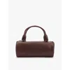 The Row Edith Cylindrical Leather Tote Bag In Brown