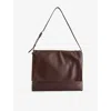 The Row Womens Nan Leather Shoulder Bag Brown Melange Ans In Brown